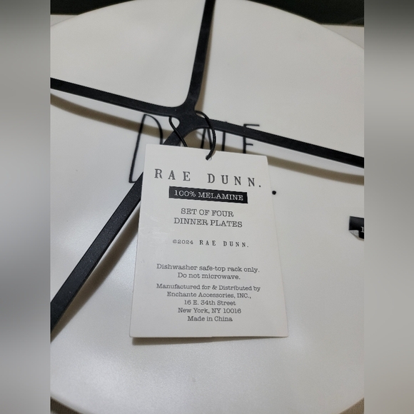 Rae Dunn Rae Dunn Set of 4 Melamine 10" Dinner Plates-New with Tags - Picture 5 of 5